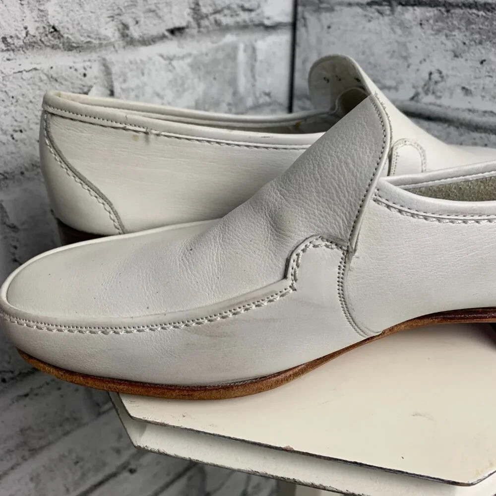 Bally Siesta Caribe White Leather Flat Loafers - Picture 9 of 13